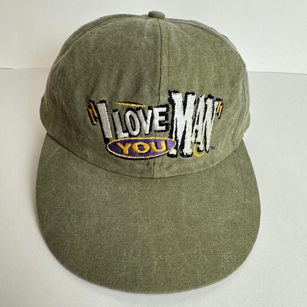 Vintage Bud Light Hat Cap Leather Adjustable Strap 90s I Love You Man Beer